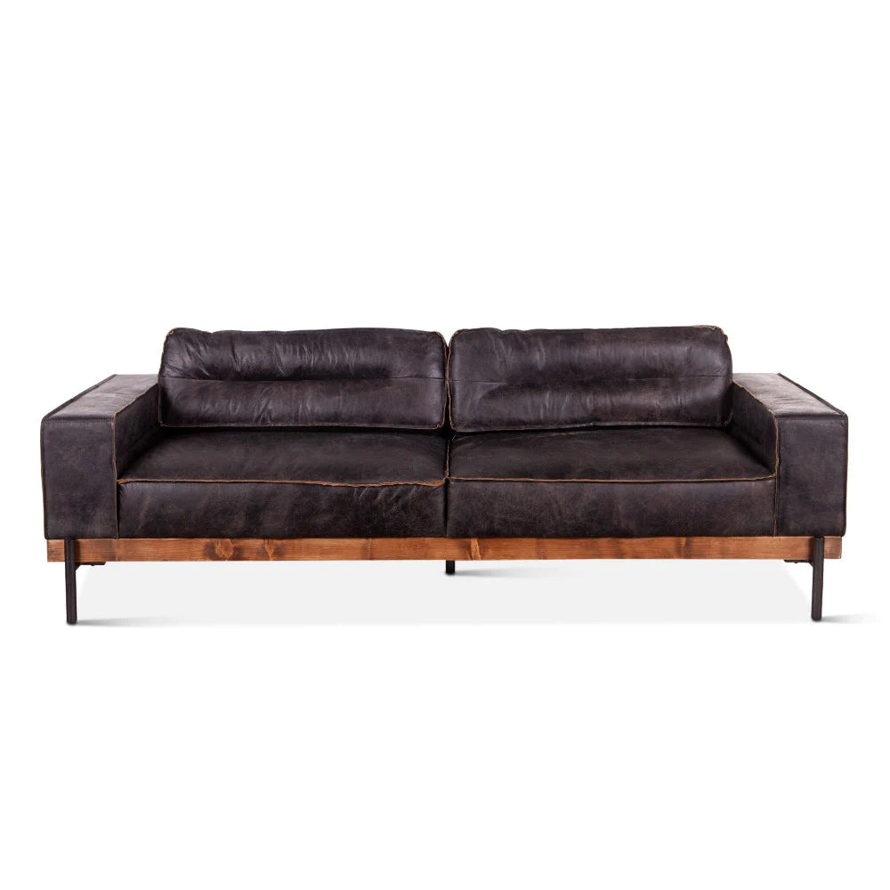 Brax Ebony Leather Sofa