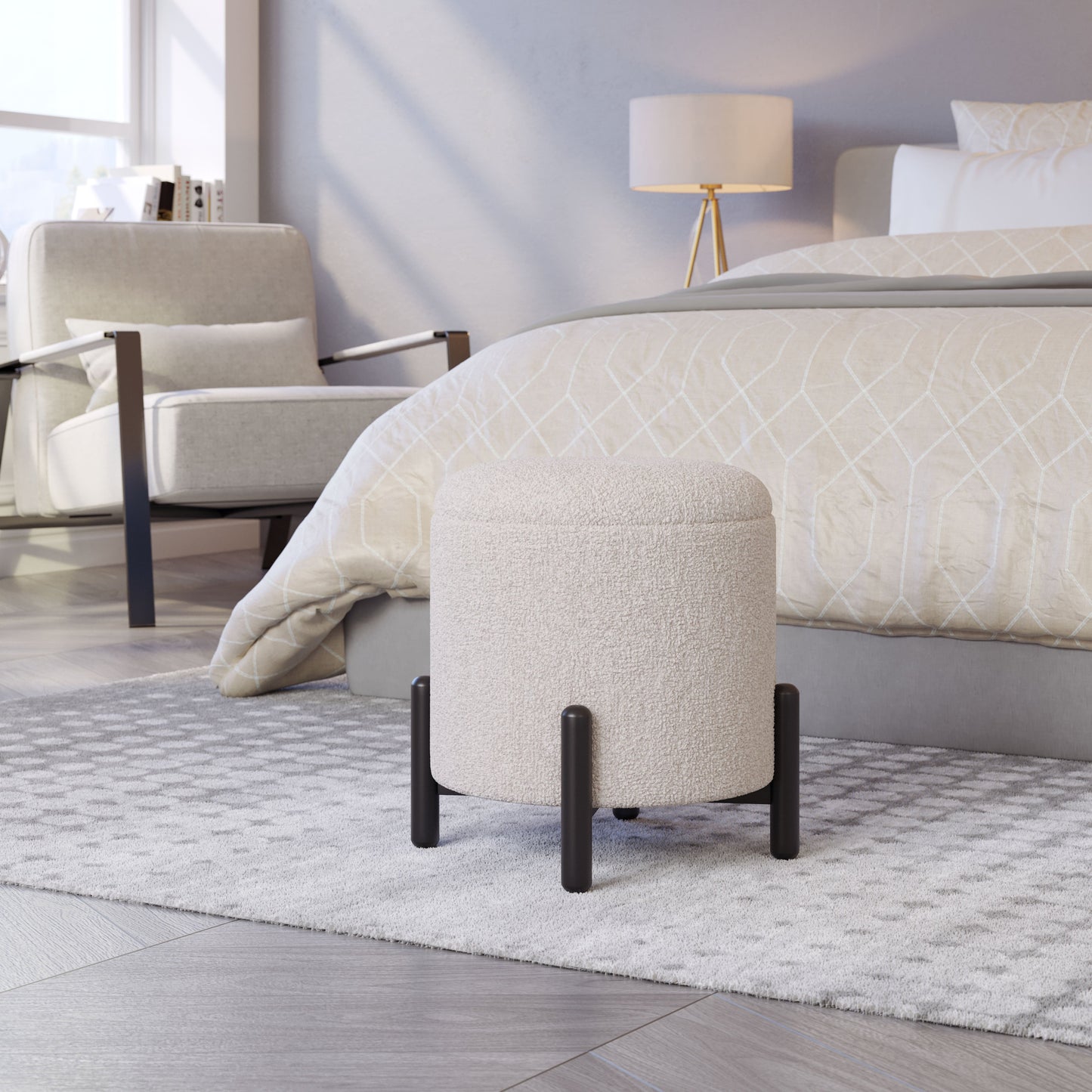 Cali Round Storage Ottoman