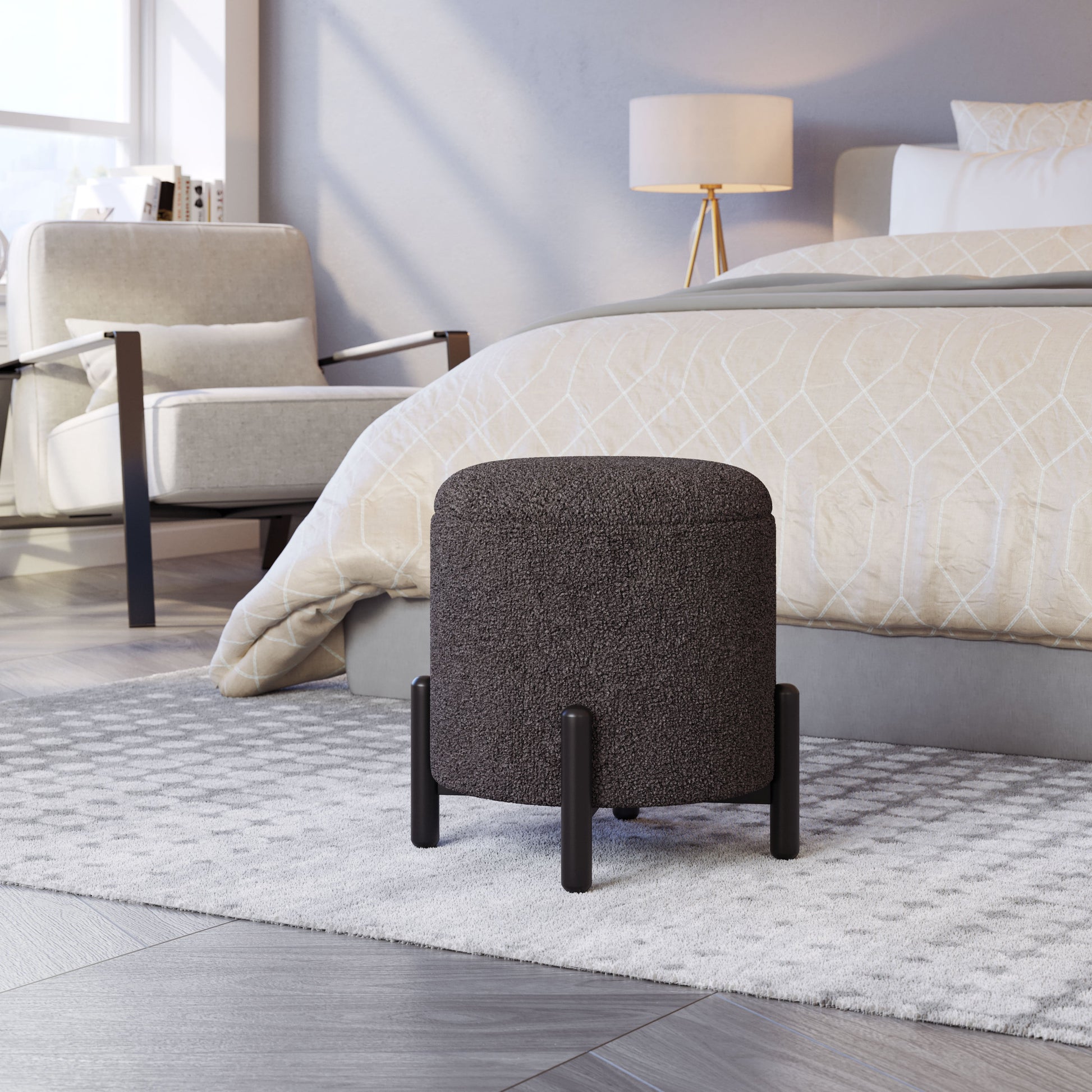 Cali Round Storage Ottoman