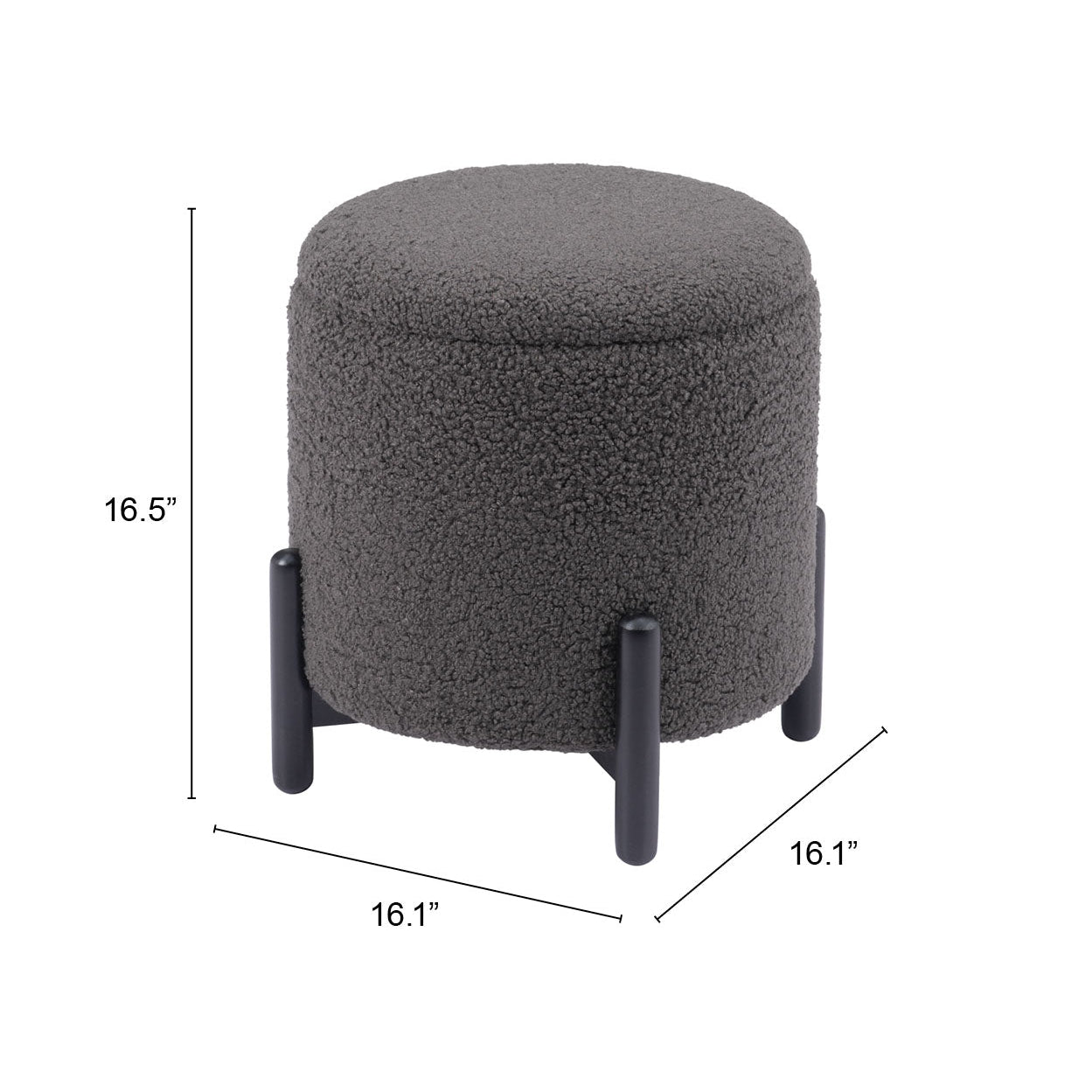 Cali Round Storage Ottoman