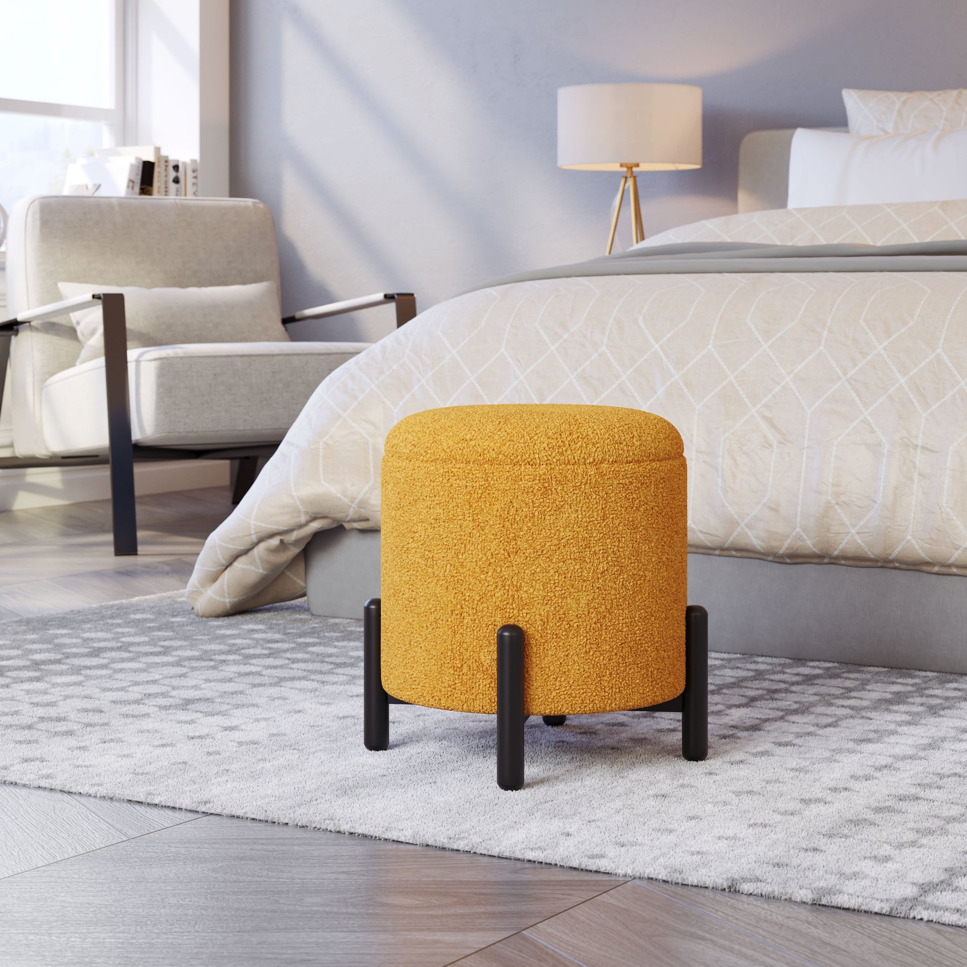 Cali Round Storage Ottoman