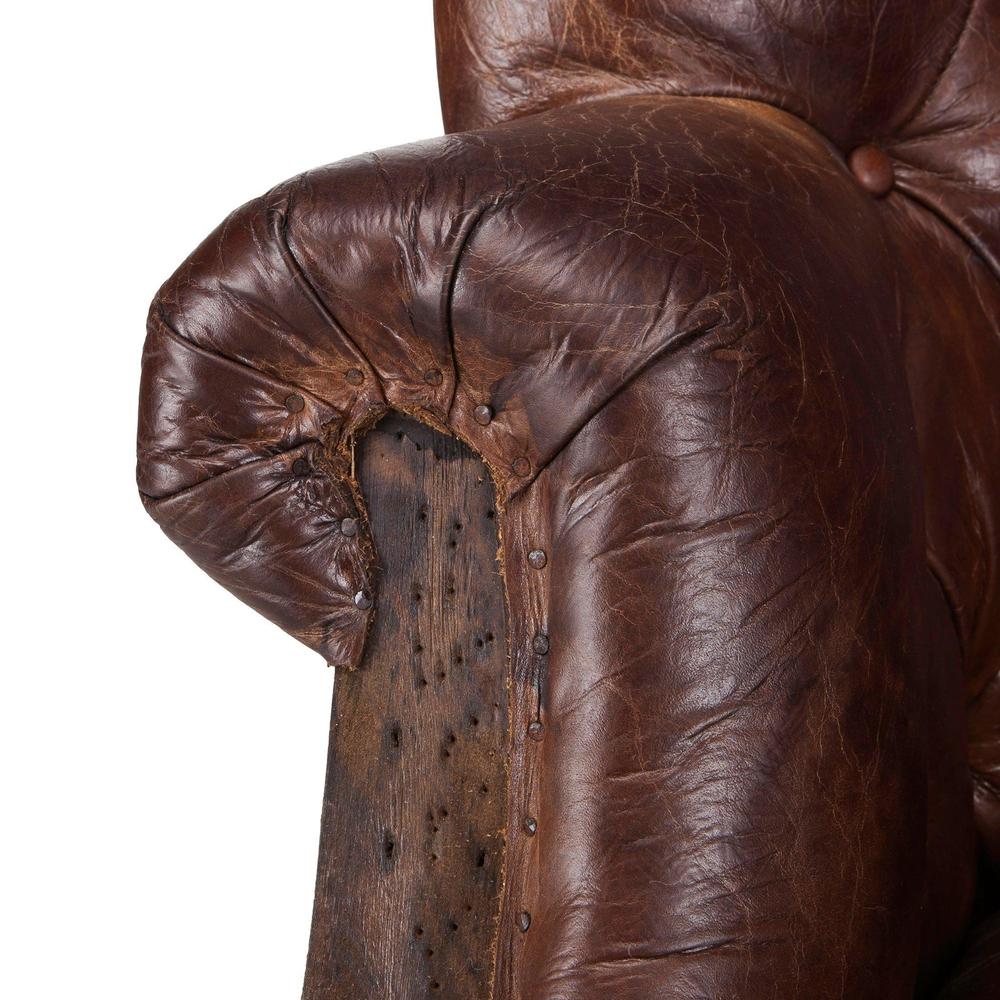 Charles Vintage Cigar Leather Accent Chair