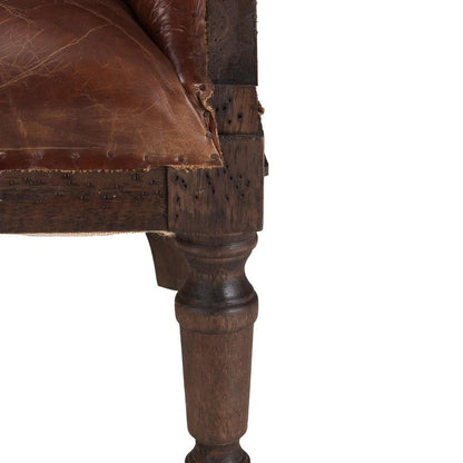 Charles Vintage Cigar Leather Accent Chair