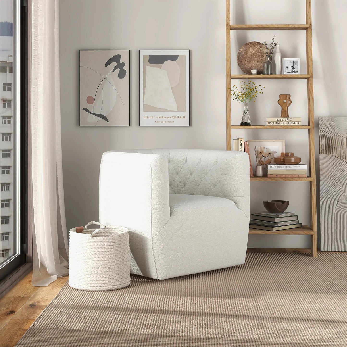 Delaney Sherpa Swivel Chair