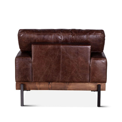 Dover Brown Anthony Leather Accent Chair