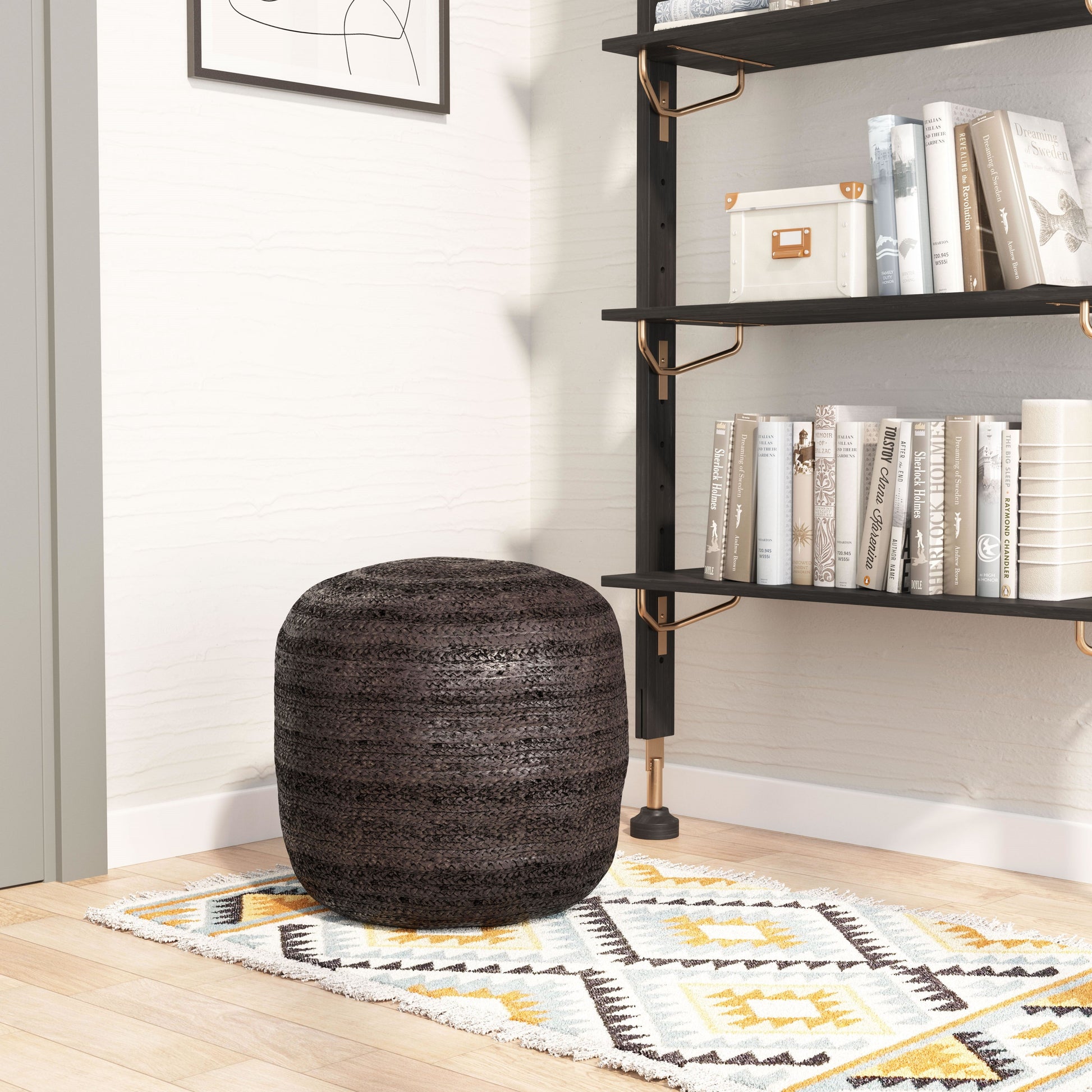 Lillian Jute Ottoman