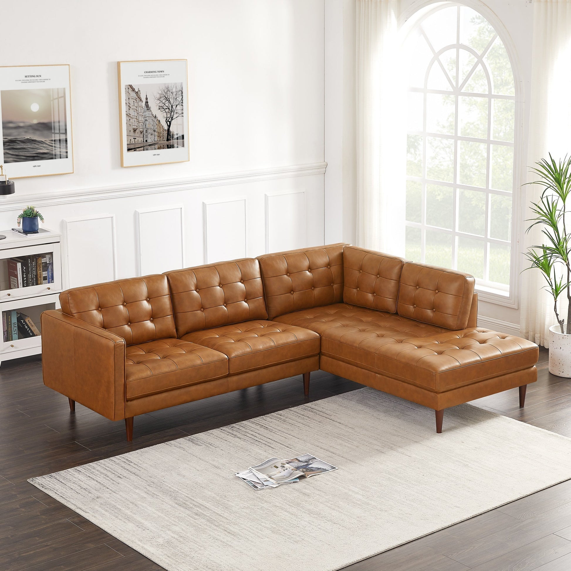 Luca Leather Sectional