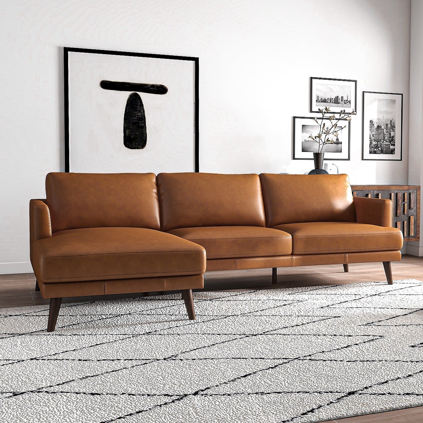 Marla Leather Sectional