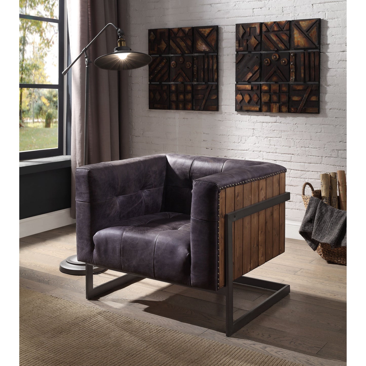 Oren Leather Accent Chair