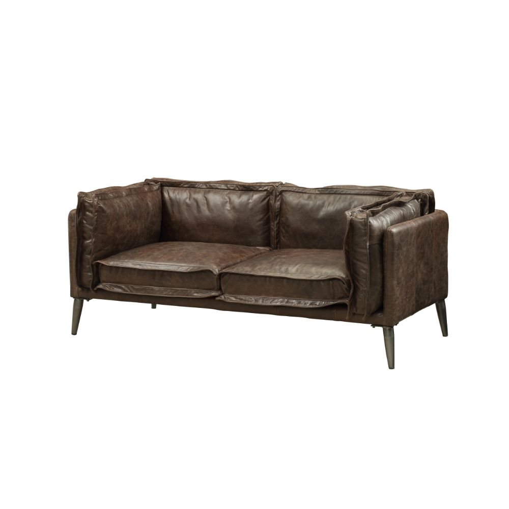 Porchester Leather Loveseat