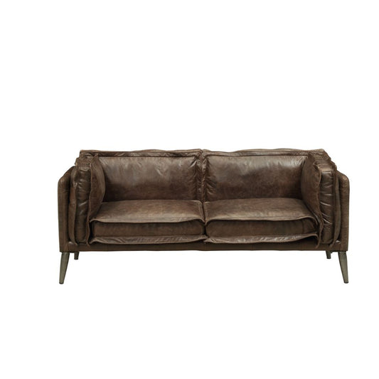 Porchester Leather Loveseat