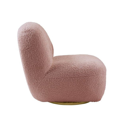 Rose Mellow Sherpa Accent Chair