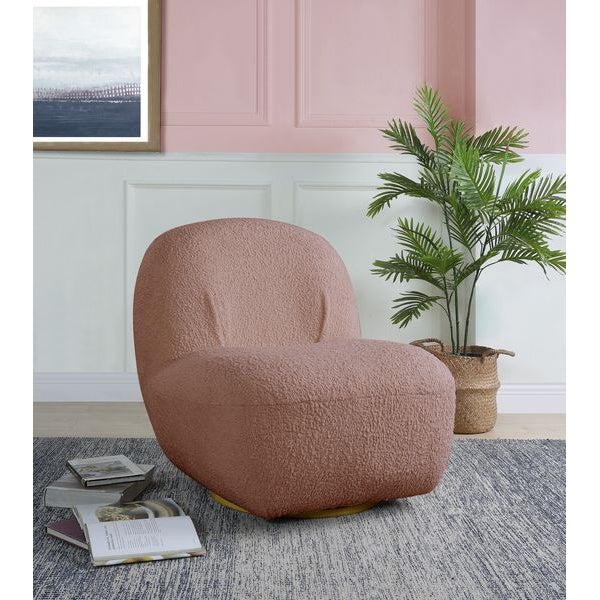 Rose Mellow Sherpa Accent Chair