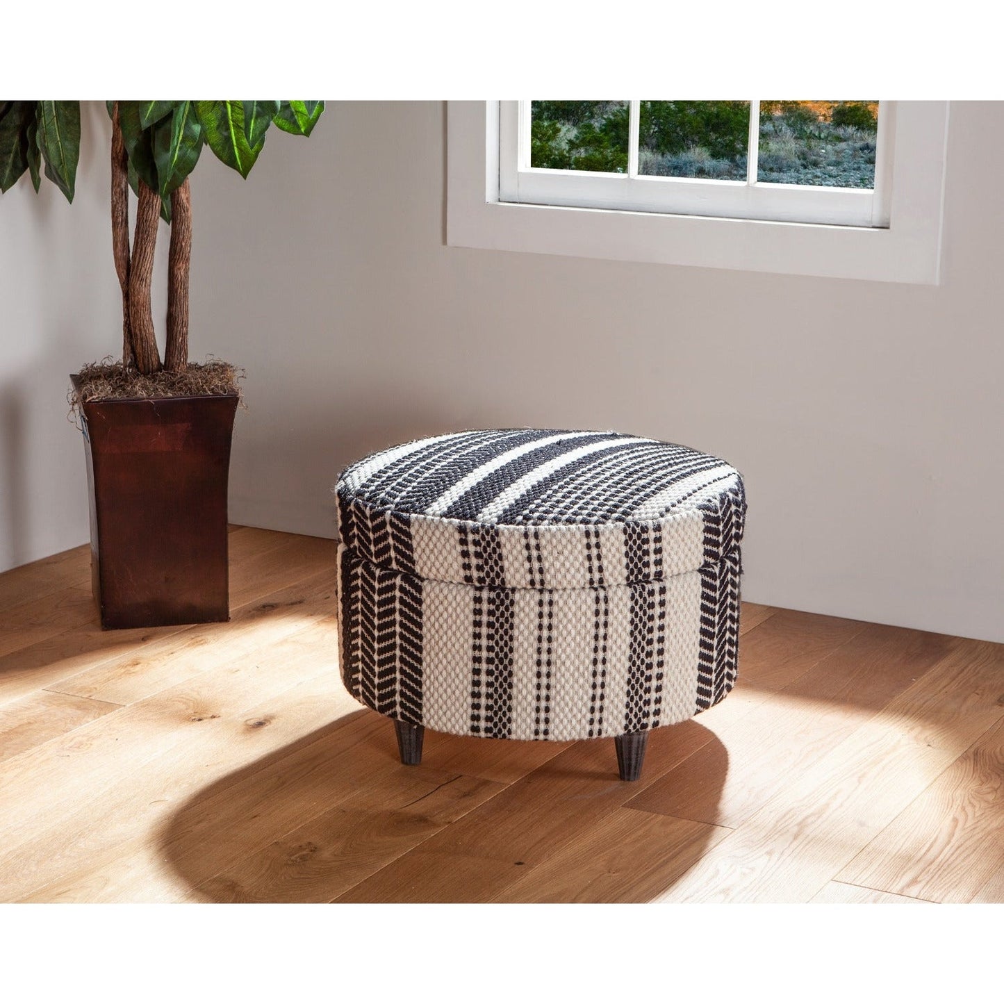 Tasha Round Storage Ottoman