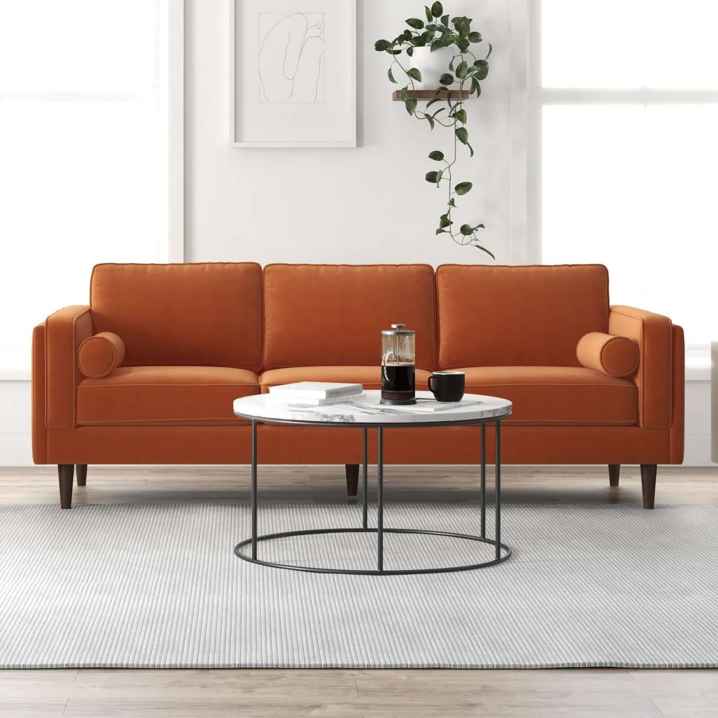 Amber Velvet Sofa